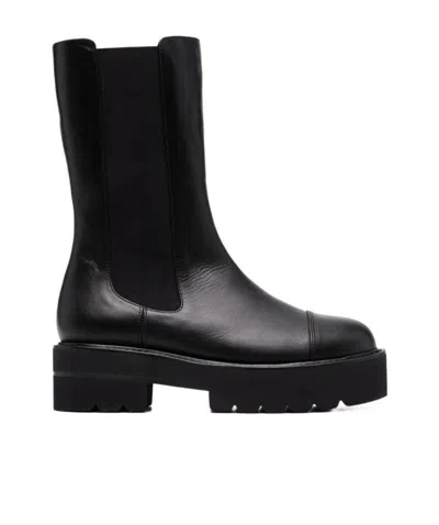 Stuart Weitzman Black High Boots With Thick Soles