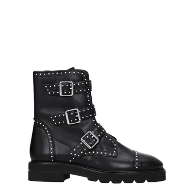 Stuart Weitzman Black Leather Ankle