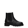 Stuart Weitzman Black Leather Ankle