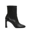 Stuart Weitzman Black Leather Ankle Boot In Black
