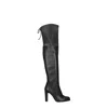 Stuart Weitzman Highland Thigh-high Heeled Leather Boots In Black