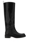 Stuart Weitzman Black Leather Boots In Black