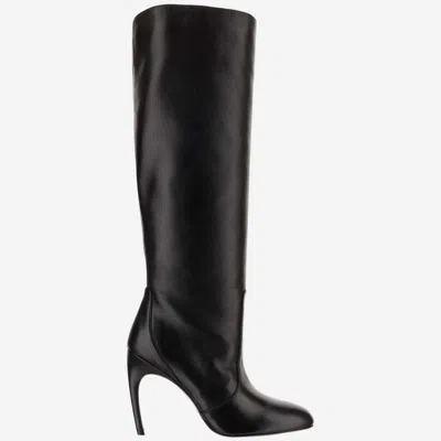 Stuart Weitzman Knee-high Stiletto Pointed Toe Boots In Black