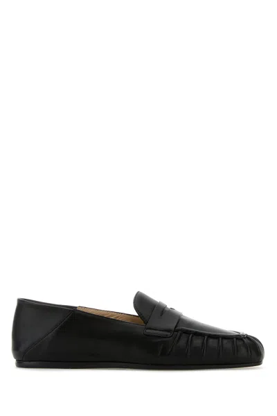 STUART WEITZMAN STUART WEITZMAN BLACK LEATHER BROOKS LOAFERS