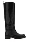 Stuart Weitzman Black Leather Celia Boots In Black