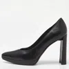 Stuart Weitzman Black Leather Platform Pumps In Black