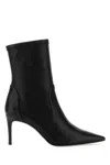 Stuart Weitzman Black Leather Stuart Power Ankle Boots