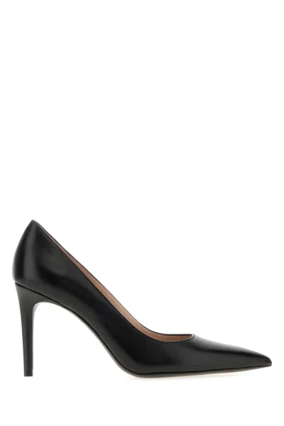 Stuart Weitzman Black Leather Stuart Pumps