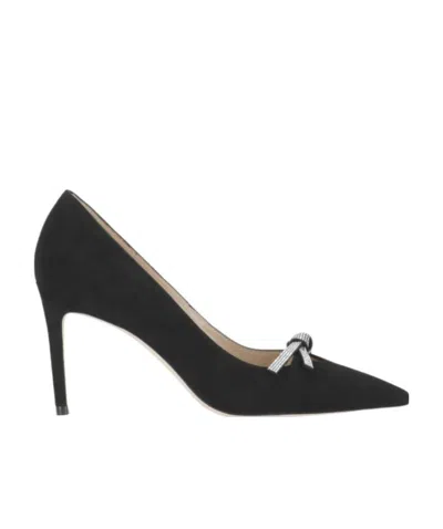 Stuart Weitzman Black Logo High Heels