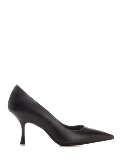 Stuart Weitzman Black Naomi 75 Decolletè