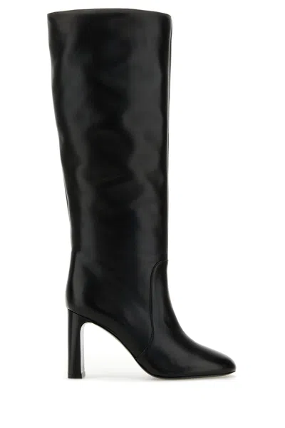 Stuart Weitzman Black Nappa Leather Babette Boots