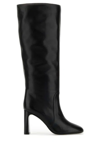 Stuart Weitzman Black Nappa Leather Babette Boots