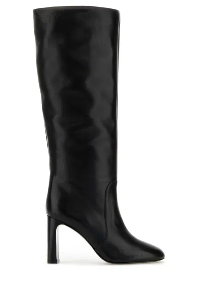 Stuart Weitzman Black Nappa Leather Babette Boots