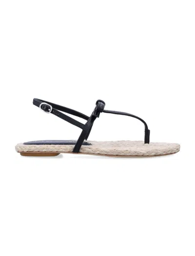 STUART WEITZMAN BLACK OPEN TOE SANDALS