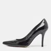 Stuart Weitzman Black Patent Leather Pointed Toe Pumps In Multi