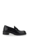 Stuart Weitzman 'palmer' Black Slip-on Loafers In Patent Leather Woman In Black