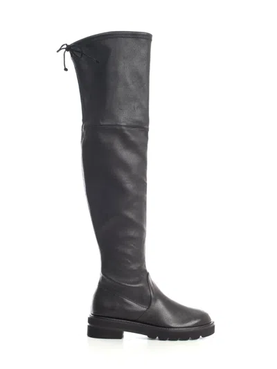 STUART WEITZMAN STR NAPPA LOWLAND LIFT HIGH BOOTS,LOWLAND.S5606.SRL BLK BLACK