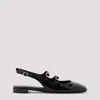 Stuart Weitzman Black Slingback Ballet Flats In Black