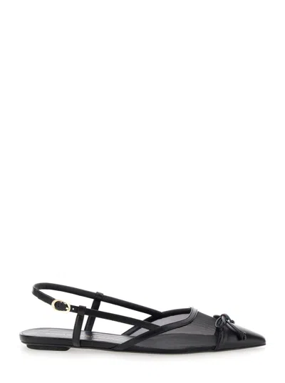 Stuart Weitzman Black Slingback Ballet Flats