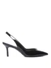 Stuart Weitzman Black Slingback Pointed Toe Elasticized