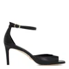 Stuart Weitzman Black Smooth Calf Sandals