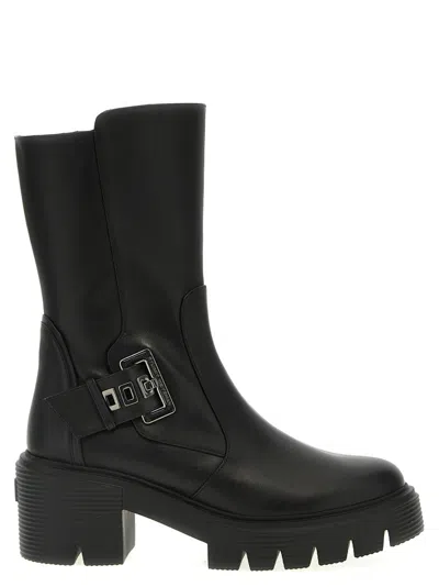 STUART WEITZMAN BLACK SOHO BOOTS