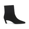 Stuart Weitzman Black Square Toe Boots In Black