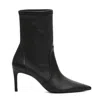 Stuart Weitzman Black Stretch Leather 75mm Heel Ankle Boot In Black