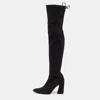 Stuart Weitzman Black Suede Lowland Over The Knee Boots In Black