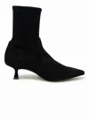 Stuart Weitzman Naomi Stretch Suede Ankle Booties In Black