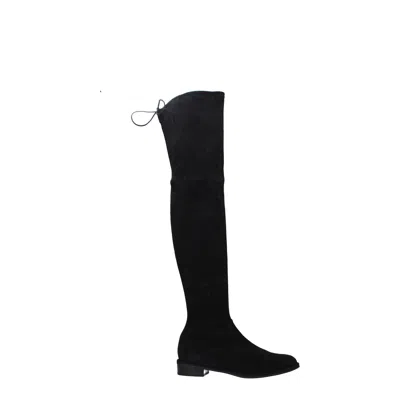 Stuart Weitzman Black Suede Over The Knee Boots