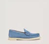 Stuart Weitzman Blake Loafer In Blue Steel & Cream