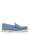Stuart Weitzman Blake Loafers In Blue Steel/cream