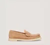 Stuart Weitzman Blake Loafer In Camel & Cream