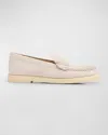 STUART WEITZMAN BLAKE LUXE SUEDE SLIP-ON LOAFERS