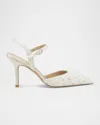 Stuart Weitzman Bliss Pointed Toe Pump In White