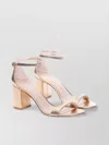 Stuart Weitzman Block Heel Ankle Strap Sandals