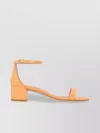 Stuart Weitzman Block Heel Square Toe Sandals