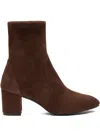 Stuart Weitzman Block-heel Suede Boots In Brown