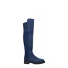 Stuart Weitzman Blue Leather Boot In Blue