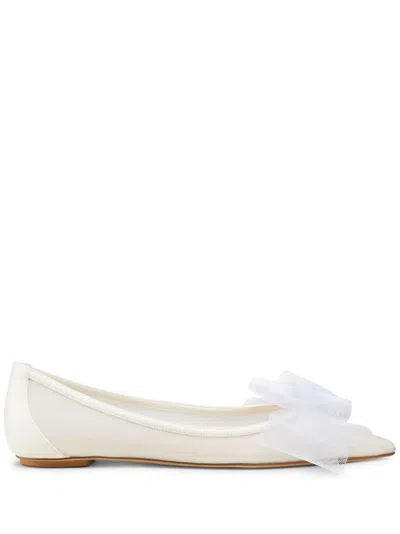 STUART WEITZMAN BLUSHING BOW BALLERINA SHOES