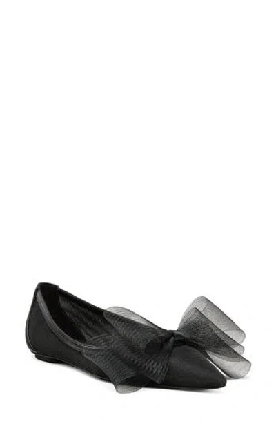 STUART WEITZMAN STUART WEITZMAN BLUSHING BOW POINTED TOE FLAT