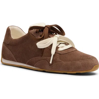 Stuart Weitzman Bond Sport Leather Sneaker In Brown