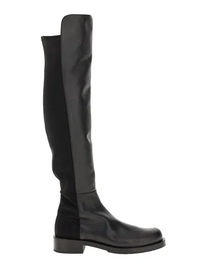 Stuart Weitzman Omens Black 5050 Bold Over-the-knee Leather Boots Eur 39.5 / 6.5 Uk
