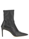 Stuart Weitzman 75mm Stuart Power Zip-detail Pointed-toe Boots In Black