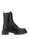 Stuart Weitzman Emerson Leather Ranger Booties In Black