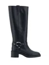 Stuart Weitzman Biker Jax Knee-high In Black