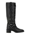 Stuart Weitzman Biker Jax Knee-high In Black