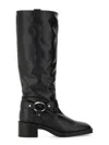 Stuart Weitzman Biker Jax Knee-high In Black
