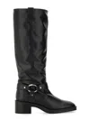 Stuart Weitzman Biker Jax Knee-high In Black